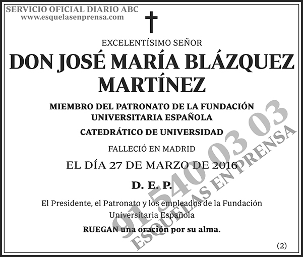 José María Blázquez Martínez